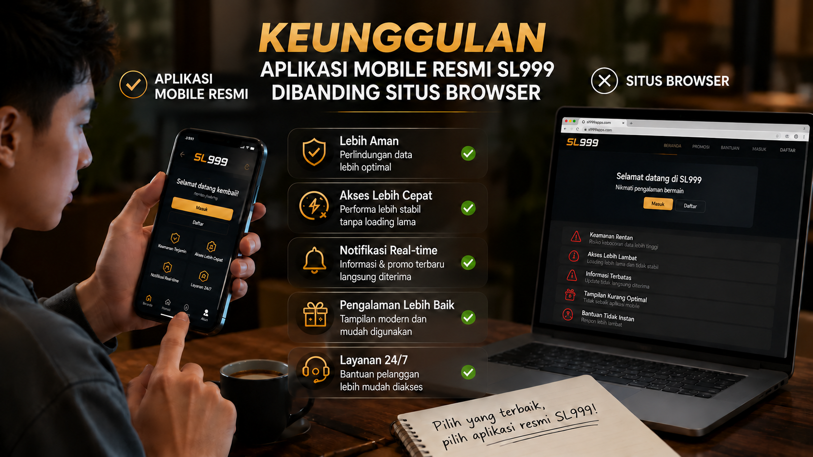 Aplikasi SL999 — ilustrasi panduan